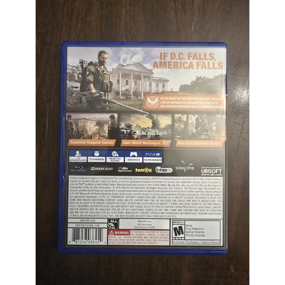 Ubisoft Tom Clancy's The Division 2 Sony Playstation 4 PS4